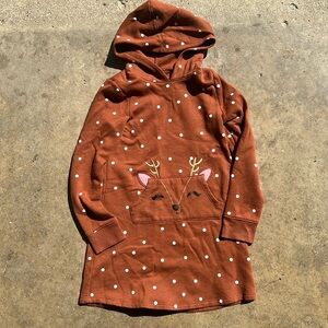 Girls hooded reindeer dress